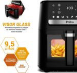 Air Fryer Philco 9,5L Visor Glass Redstone 1800W PAF95A 127V - Imagem 11