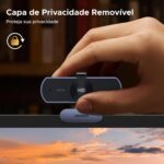UGREEN Webcam 2K para PC Ultra HD com Microfone, Câmera para PC com Capa de Privacidade, Webcam USB para Streaming, Conferência, Videochamada, Zoom, Skype, Teams, FaceTime, Cinza - Imagem 6