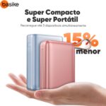 Basike Carregador Portátil, Power Bank 20000mAh com Cabos Integrados, Carregamento Rápido 22.5W(MAX), Compacto, Led Indicador de Bateria para iPhone/Samsung/Huawei/Xiaomi (Rosa) - Imagem 3