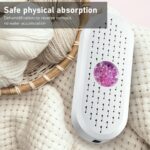 Mini Desumidificador para Banheiro, Carregamento USB Desumidificador Pequeno para Banheiro Desumidificador Elétrico Portátil para Armário de Sapatos Com Eficiência Aprimorada - Imagem 3