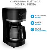 Cafeteira Elétrica Midea 1,5L com Delay Brew, Desligamento Automático e Aroma Boost – Design em Aço Inoxidável, Aquecimento Rápido de 1000W, 220V, CMD15P2 - Imagem 3