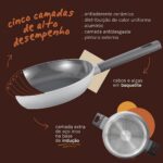 Oikos - Jogo com 4 Panelas Antiaderentes de Revestimento Cerâmico para Fogão por Indução, a Gás, Elétrico e Vitrocerâmico Cor Cinza Mou Trufa - Imagem 5