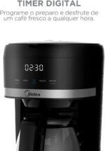 Cafeteira Elétrica Midea 1,5L com Delay Brew, Desligamento Automático e Aroma Boost – Design em Aço Inoxidável, Aquecimento Rápido de 1000W, 220V, CMD15P2 - Imagem 5