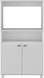Balcão Multiuso de Cozinha Multimóveis Branco Premium – Para Forno e Micro-ondas, Design Moderno, Espaçoso e Funcional - Imagem 5