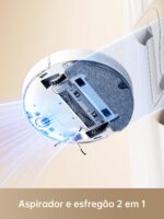 DREAME D10 Plus Gen 2 Robô Aspirador e Mopa com Base de Autolimpeza para 90 Dias de Limpeza, Sucção de 6000 Pa e Navegação LiDAR, Desvio de Obstáculos, Conexão Wi-Fi, 127v - Imagem 5