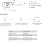 Webcam Full HD 1080p com Microfone - Para Home Office e Videoconferências, Preto - Imagem 6