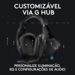 Headset Gamer Sem Fio Logitech G935 7.1 Dolby Surround com RGB LIGHTSYNC, Drivers de Áudio Avançados e Bateria Recarregável para PC, PlayStation, Xbox e Nintendo Switch - Imagem 5