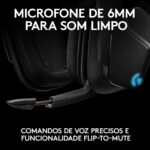 Headset Gamer Sem Fio Logitech G935 7.1 Dolby Surround com RGB LIGHTSYNC, Drivers de Áudio Avançados e Bateria Recarregável para PC, PlayStation, Xbox e Nintendo Switch - Imagem 8