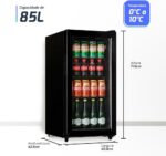 Frigobar Expositor Vertical Hq 85fbpv2 Preto 85l 220v - Imagem 3