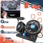 Ventilador De Painel 12v Duas Cabeças Automotivo Ajustavel Carro - Imagem 4