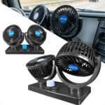 Ventilador De Painel 12v Duas Cabeças Automotivo Ajustavel Carro - Imagem 5
