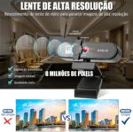 Webcam 4K Full HD com Foco Automático, 8 Megapixels, 2 Microfones com Cancelamento de Ruído, Ângulo de Visão 120°, Anti-Voyeur, com Tripé - Imagem 5