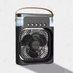 Climatizador e Ventilador 3 em 1, Portátil USB, Preto, LED, Bivolt 110v/220v, Mini Ar Condicionado Portátil, Umidificador Climatizador de Ar Com Tanque de Água Gelo, Purificador Escritório - Imagem 9