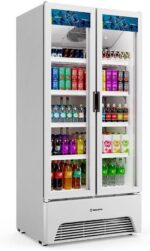 Refrigerador Expositor Vertical Metalfrio 752 Litros Porta Dupla Slim Branco Vb70 220v - Imagem 8