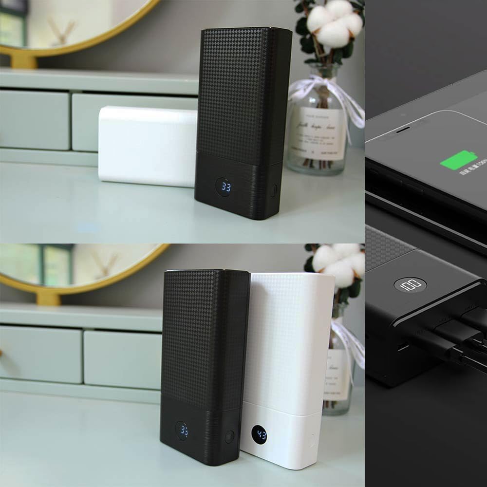 Power Bank 30000mAh Carregador Portátil Saída USB-A de 22.5W, Tipo-C de 22.5W e Micro USB, Carregamento Rápido e Tela Indicador de Bateria com Proteção Inteligente (Branco) - Imagem 3