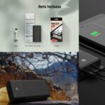 Power Bank 30000mAh Carregador Portátil Saída USB-A de 22.5W, Tipo-C de 22.5W e Micro USB, Carregamento Rápido e Tela Indicador de Bateria com Proteção Inteligente (Branco) - Imagem 5