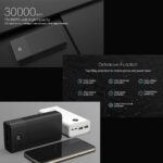 Power Bank 30000mAh Carregador Portátil Saída USB-A de 22.5W, Tipo-C de 22.5W e Micro USB, Carregamento Rápido e Tela Indicador de Bateria com Proteção Inteligente (Branco) - Imagem 6