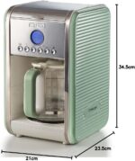 Ariete 1342, Cafeteira Vintage Verde, de 4 a 12 xicaras, Programável, 900Wats - 127V - Imagem 10