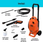 BLACK+DECKER Lavadora de Alta Pressão, Elétrica, com Mangueira, Função Auto Aspirante, Modelo PW1450TDL, 220V - Imagem 7