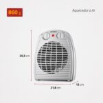 Aquecedor A Ar, Mondial, Cinza/Branco, 2000W, 220V - A-08 - Imagem 5