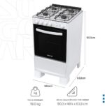 Fogão Suggar Cook Start Mesa Inox 4 Bocas Fgics420br Branco Bivolt - Imagem 5
