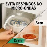 Tampa Protetora para Micro-ondas Transparente com válvula, alça e Resistente a Altas Temperaturas Proteção Anti Respingo de Alimentos - Imagem 5
