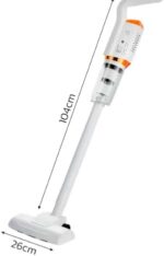 Aspirador de Pó Portátil Vertical, Recarregável, Sem Fio, com Acessórios de Limpeza, Branco - Imagem 2