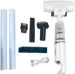 Aspirador de Pó Portátil Vertical, Recarregável, Sem Fio, com Acessórios de Limpeza, Branco - Imagem 7