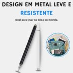 Caneta Stylus Capacitiva 2 em 1 Universal Para Telas Touch Tablets, smartphones e notebooks compatível com Apple, Samsung, Xiaomi, Motorola Sem Bateria, Sem Bluetooth Alta Precisão - Imagem 6