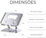 Suporte de Mesa Giratório 360° para Tablet e Celular em Alumínio Premium, ajustável, dobrável e portátil para home office e estudo - Imagem 4