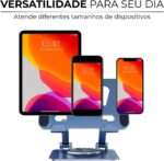 Suporte de Mesa Giratório 360° para Tablet e Celular em Alumínio Premium, ajustável, dobrável e portátil para home office e estudo - Imagem 6