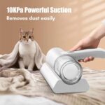 Aspirador de Colchão Compacto Aspirador de Mão Sem Fio Bateria Embutida 10KPa Sucção Poderosa para Limpeza de Almofadas de Cama Roupas Sofá Carpete - Imagem 4