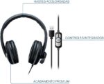 Headset Pro USB com Mic Preto Multi PH317: conforto, áudio nítido e praticidade plug and play para estudos, trabalho e games. - Imagem 3
