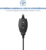 Headset Pro USB com Mic Preto Multi PH317: conforto, áudio nítido e praticidade plug and play para estudos, trabalho e games. - Imagem 7