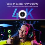 NexiGo N680E Pro, Webcam 4K com anel de luz - Imagem 2