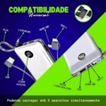 Power Bank 20000mAh com cabos premium: carregamento rápido e universal para celular, tablet e acessórios. - Imagem 3