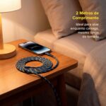 Cabo USB-C para USB-C i2GO CBF 2m 100W: carregamento rápido, alta resistência e certificação USB-IF. - Imagem 2