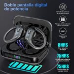 Fones esportivos sem fio Bluetooth com 75h de bateria, ENC, microfone HD e IP7 para treinos e chamadas claras - Imagem 3