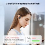 Fones esportivos sem fio Bluetooth com 75h de bateria, ENC, microfone HD e IP7 para treinos e chamadas claras - Imagem 8