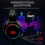 Headset Redragon Mento com som de alta qualidade, RGB Chroma e controle prático de volume e microfone. - Imagem 6