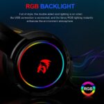 Headset Redragon Mento com som de alta qualidade, RGB Chroma e controle prático de volume e microfone. - Imagem 7