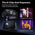 EMEET PIXY Dual-Camera AI-Powered PTZ Camera 4K, AI Tracking, PDAF&AI Autofocus 0.2s, 1/2.55'' Sensor, 3 Mics, Presets, Gesture Control, 4K Webcam for Streaming and OBS/Twitch/Switch 2 Compatible - Imagem 3