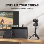 EMEET PIXY Dual-Camera AI-Powered PTZ Camera 4K, AI Tracking, PDAF&AI Autofocus 0.2s, 1/2.55'' Sensor, 3 Mics, Presets, Gesture Control, 4K Webcam for Streaming and OBS/Twitch/Switch 2 Compatible - Imagem 9