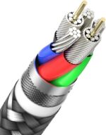 Cabo 3 em 1 Ovvi Grafite: versatilidade, durabilidade e 2m de alcance para carregar iPhone, Android e mais. - Imagem 8