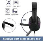 Headset Gamer Pro THREE BROTHERS com microfone omnidirecional, som imersivo e conforto para PC, PS4, PS5 e celular - Imagem 5