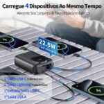 Power Bank 20000mAh 22.5W com Display LED: carga rápida e portátil para iPhone, Samsung e Android - Imagem 3