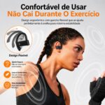 Fone Bluetooth Esportivo TWS com Gancho, IPX5 e Estojo Carregador para Corrida e Academia - Imagem 4