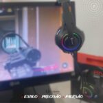 Headset Gamer RGB com som potente e conforto para PC, celular e videogames. - Imagem 4