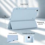 Capa Flip para Xiaomi Redmi Pad SE 11 com proteção, suporte ajustável e fechamento magnético preta - Imagem 6