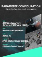 RG36S Roxo portátil: 5400+ jogos clássicos, tela IPS 3,5 e bateria duradoura para jogar em qualquer lugar - Imagem 7